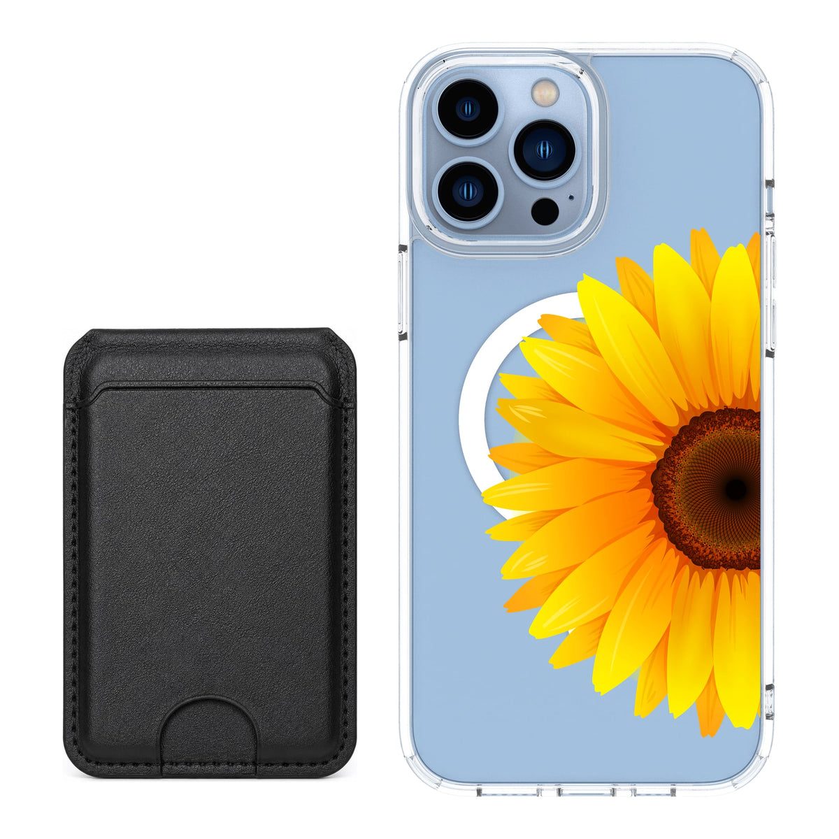 Scooch MagCase Sunflower for iPhone 13 Pro Max with Black MagWallet