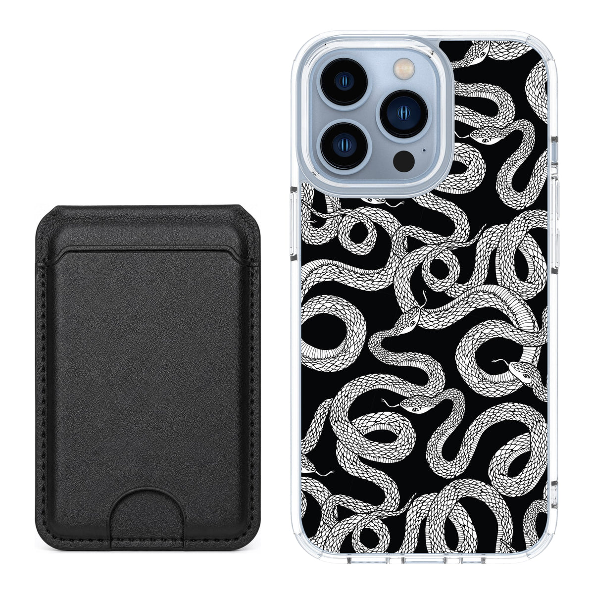 Scooch MagCase Snakes for iPhone 13 Pro with Black MagWallet