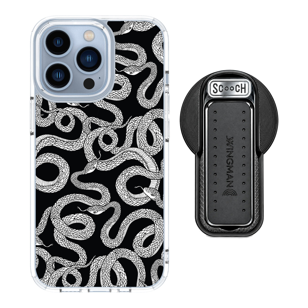 Scooch MagCase Snakes for iPhone 13 Pro with MagSafe Wingback - Black