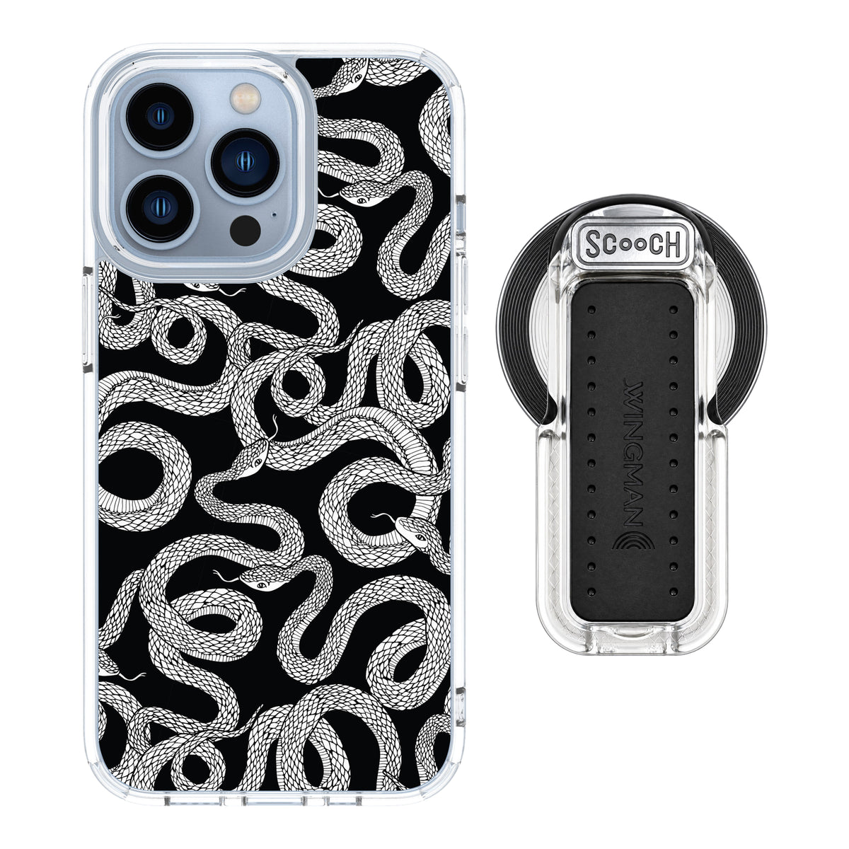 Scooch MagCase Snakes for iPhone 13 Pro with MagSafe Wingback - Clear