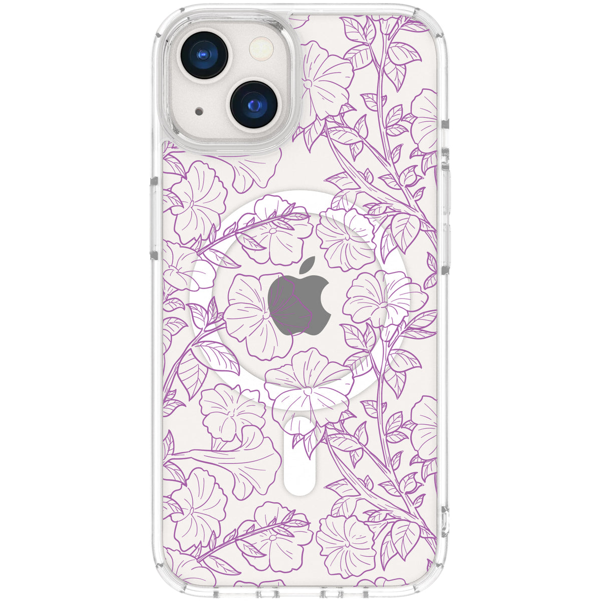 Scooch MagCase Purple Petunias for iPhone 13 case
