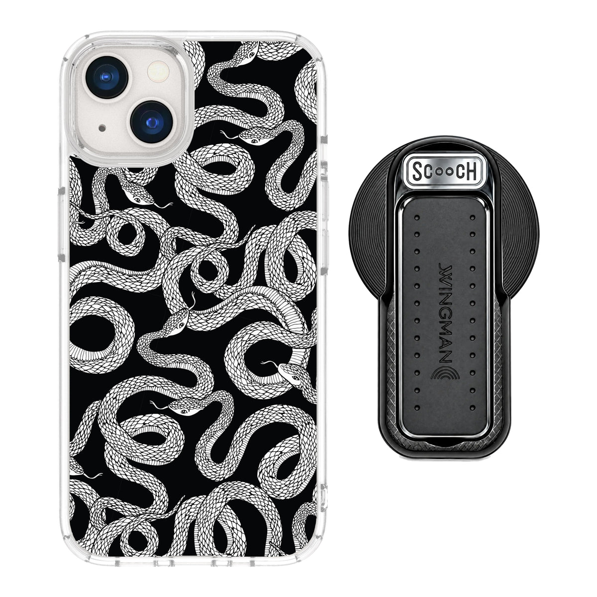 Scooch MagCase Snakes for iPhone 13 with MagSafe Wingback - Black