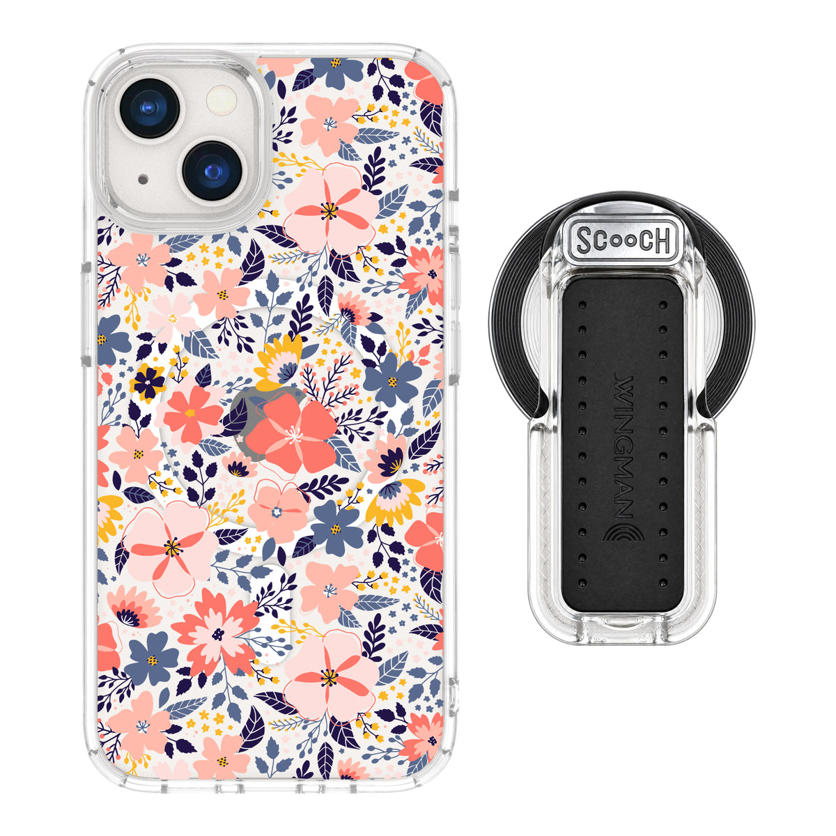 Scooch MagCase Wildflowers for iPhone 13 with MagSafe Wingback - Clear