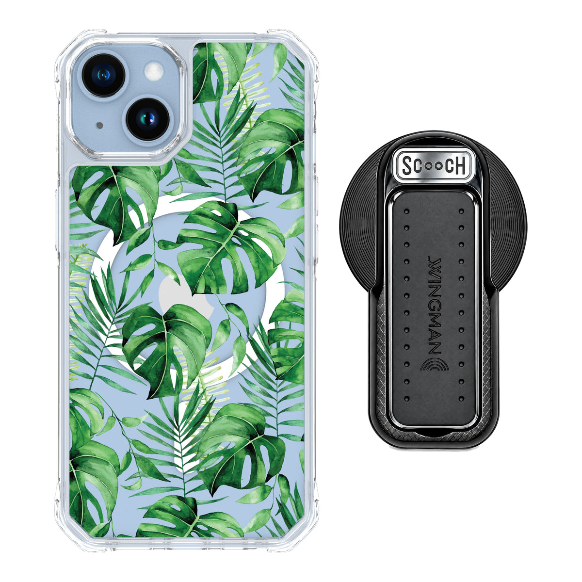 Scooch MagCase Monstera for iPhone 14 with MagSafe Wingback - Black