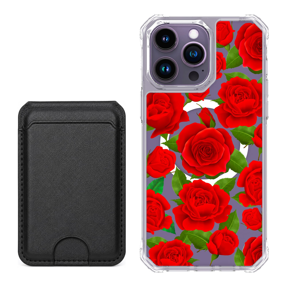 Scooch MagCase Rose Garden for iPhone 14 Pro Max with Black MagWallet