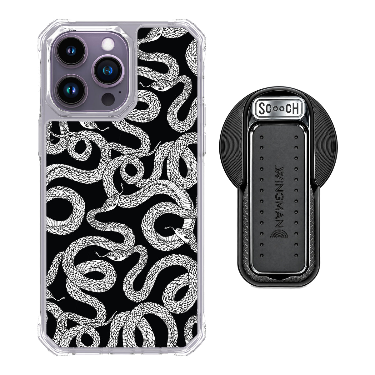 Scooch MagCase Snakes for iPhone 14 Pro Max with MagSafe Wingback - Black