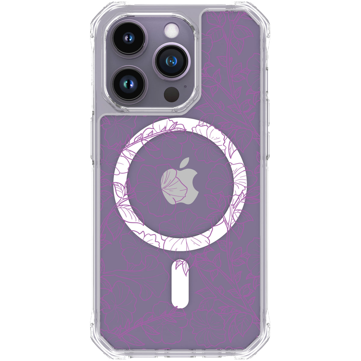 Scooch MagCase Purple Petunias for iPhone 14 Pro case