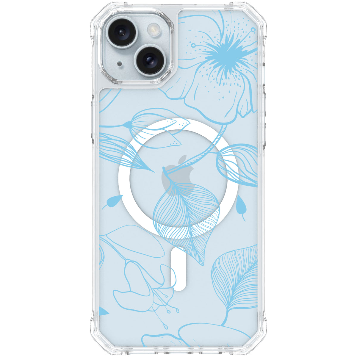 Scooch MagCase Blue Hibiscus for iPhone 15 Plus and iPhone 14 Plus case