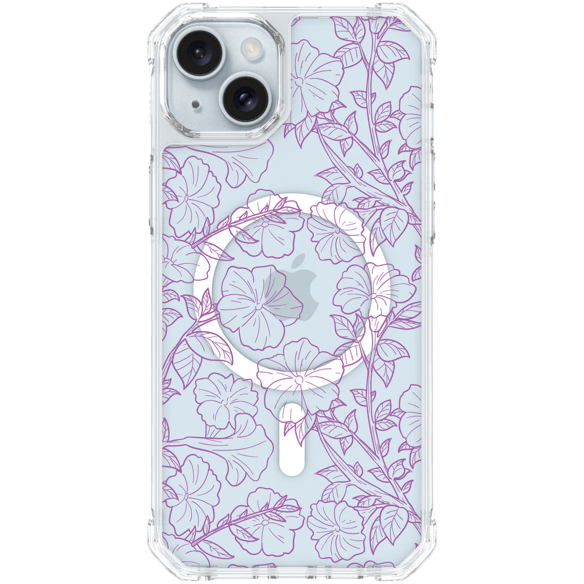 Scooch MagCase Purple Petunias for iPhone 15 Plus and iPhone 14 Plus case