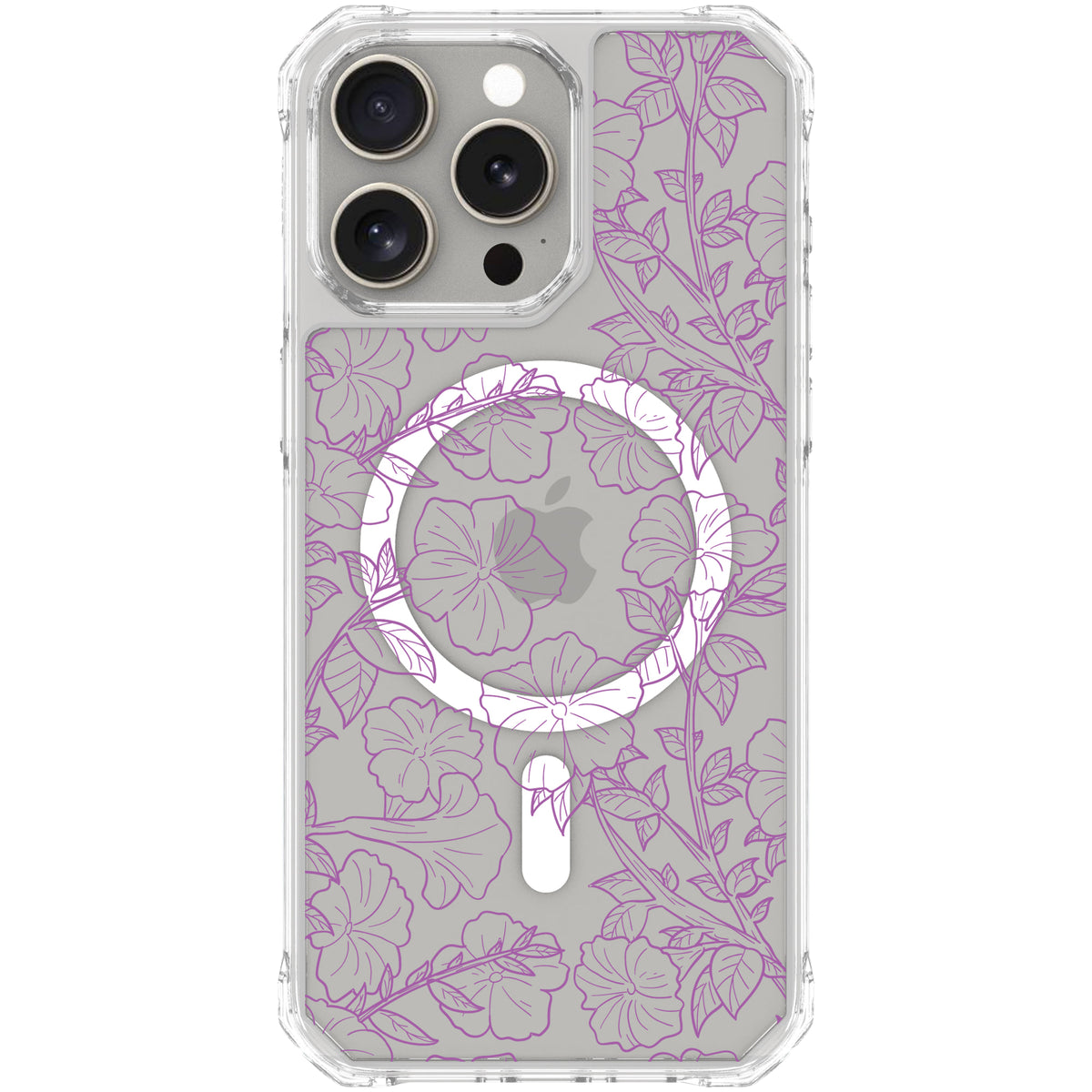 Scooch MagCase Purple Petunias for iPhone 15 Pro Max case