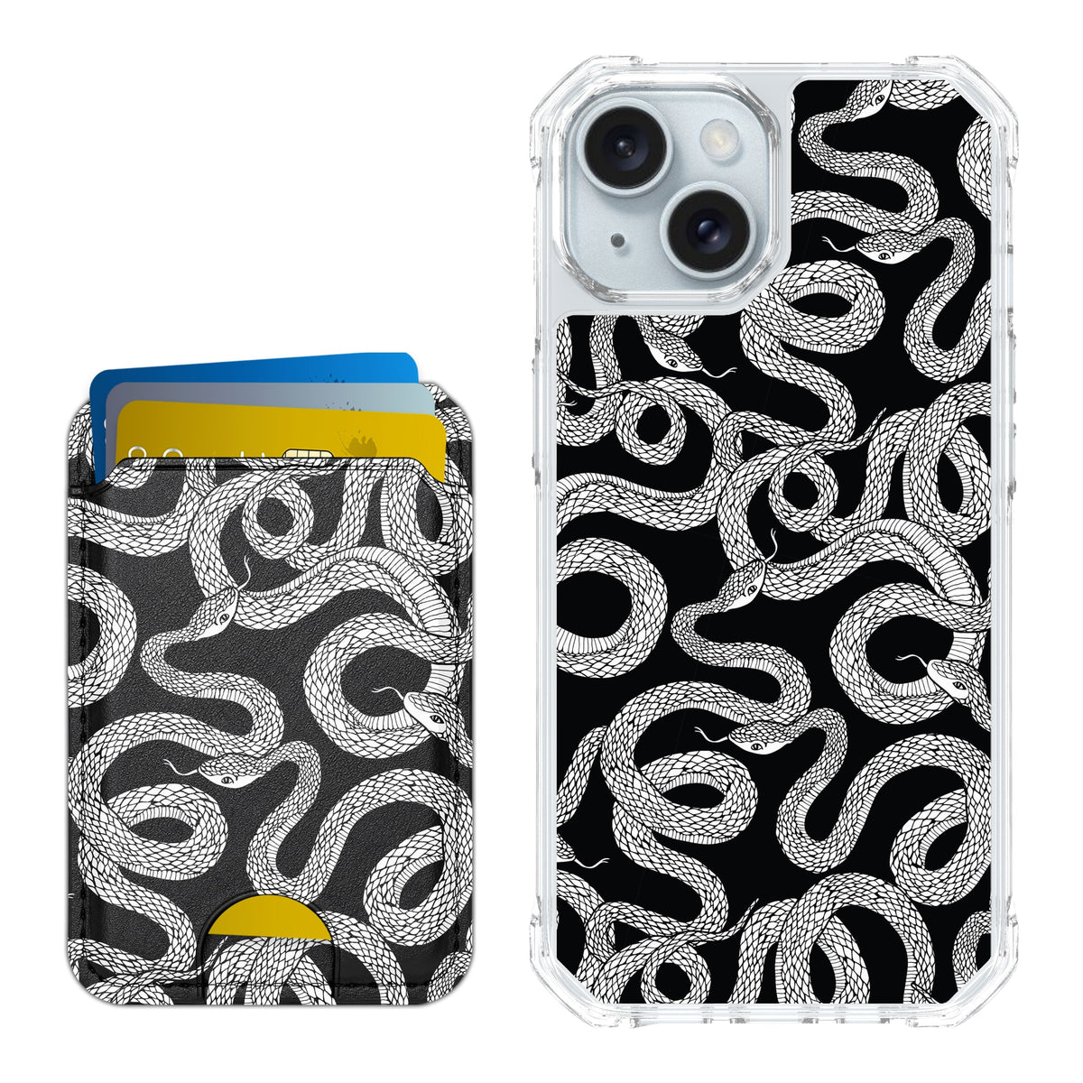 Scooch MagCase Snakes for iPhone 15 with Matching MagWallet