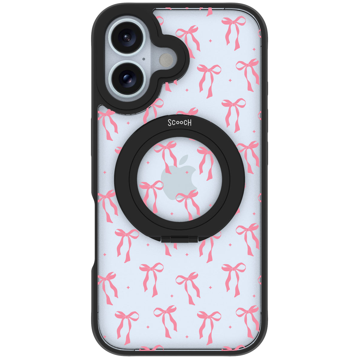 Scooch HaloCase Pink Bows for iPhone 16 case