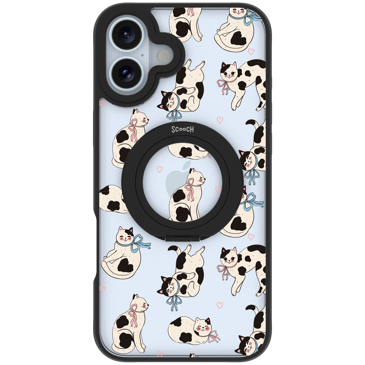Scooch HaloCase Bow Kitties for iPhone 16 Plus case