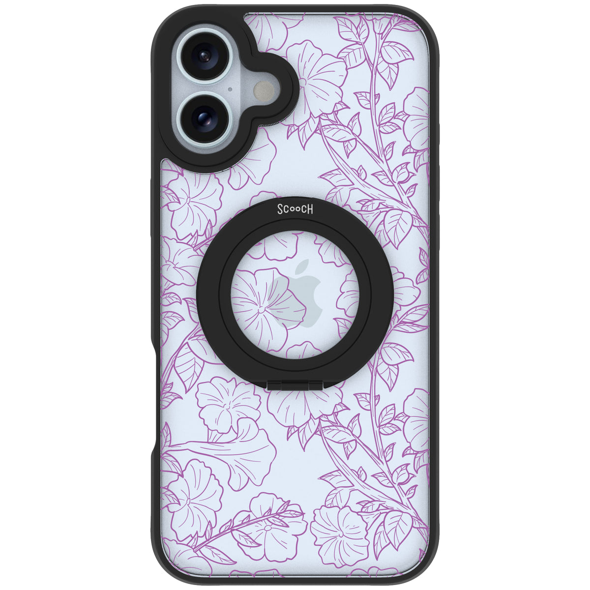 Scooch HaloCase Purple Petunias for iPhone 16 Plus case