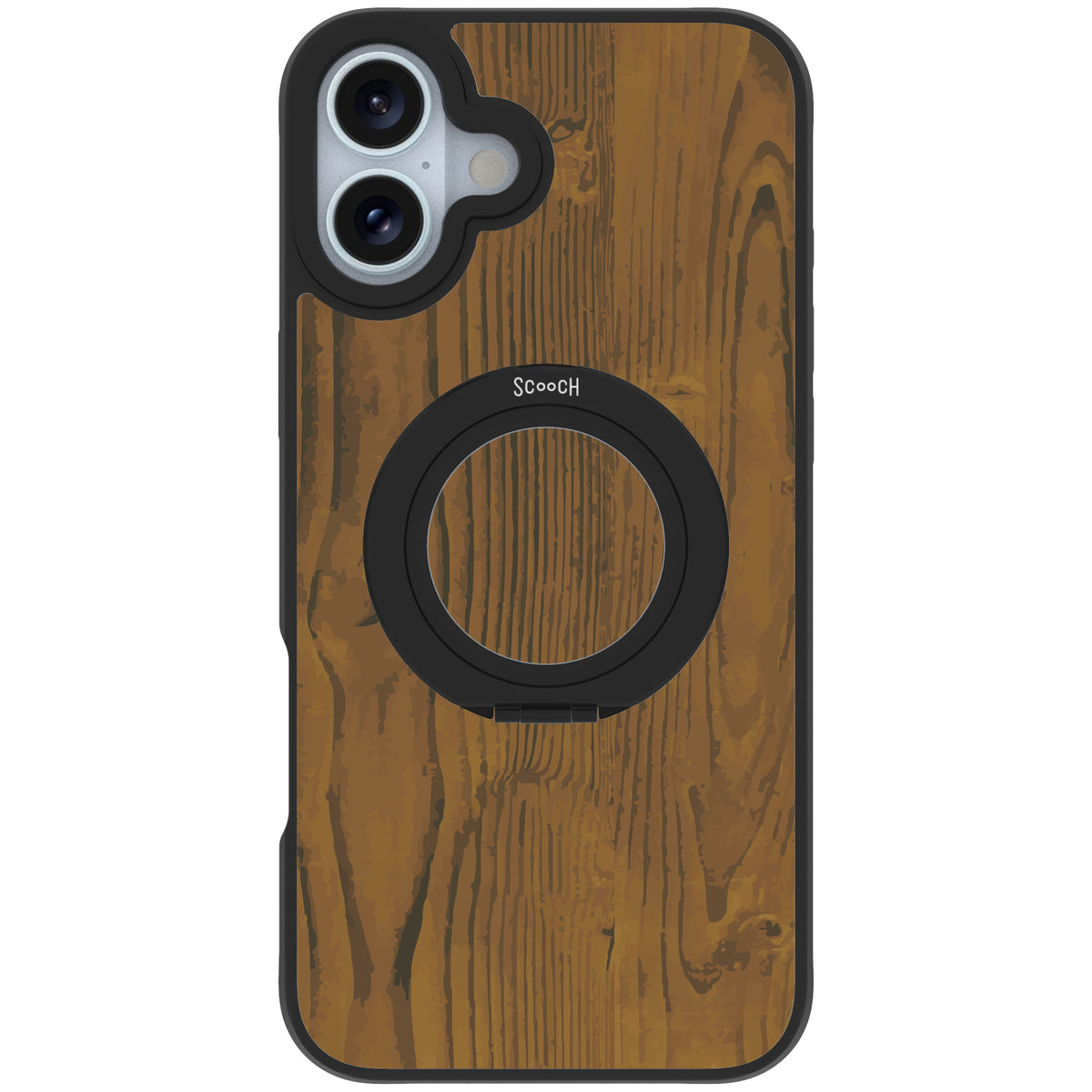 Scooch HaloCase Wood Grain for iPhone 16 Plus case