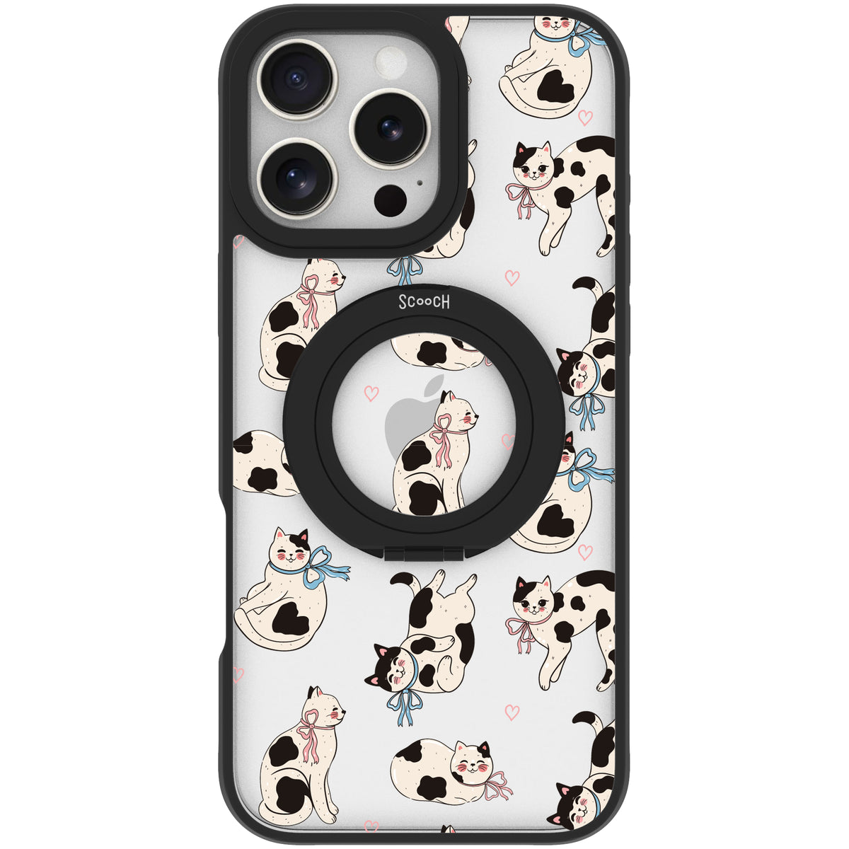 Scooch HaloCase Bow Kitties for iPhone 16 Pro Max case
