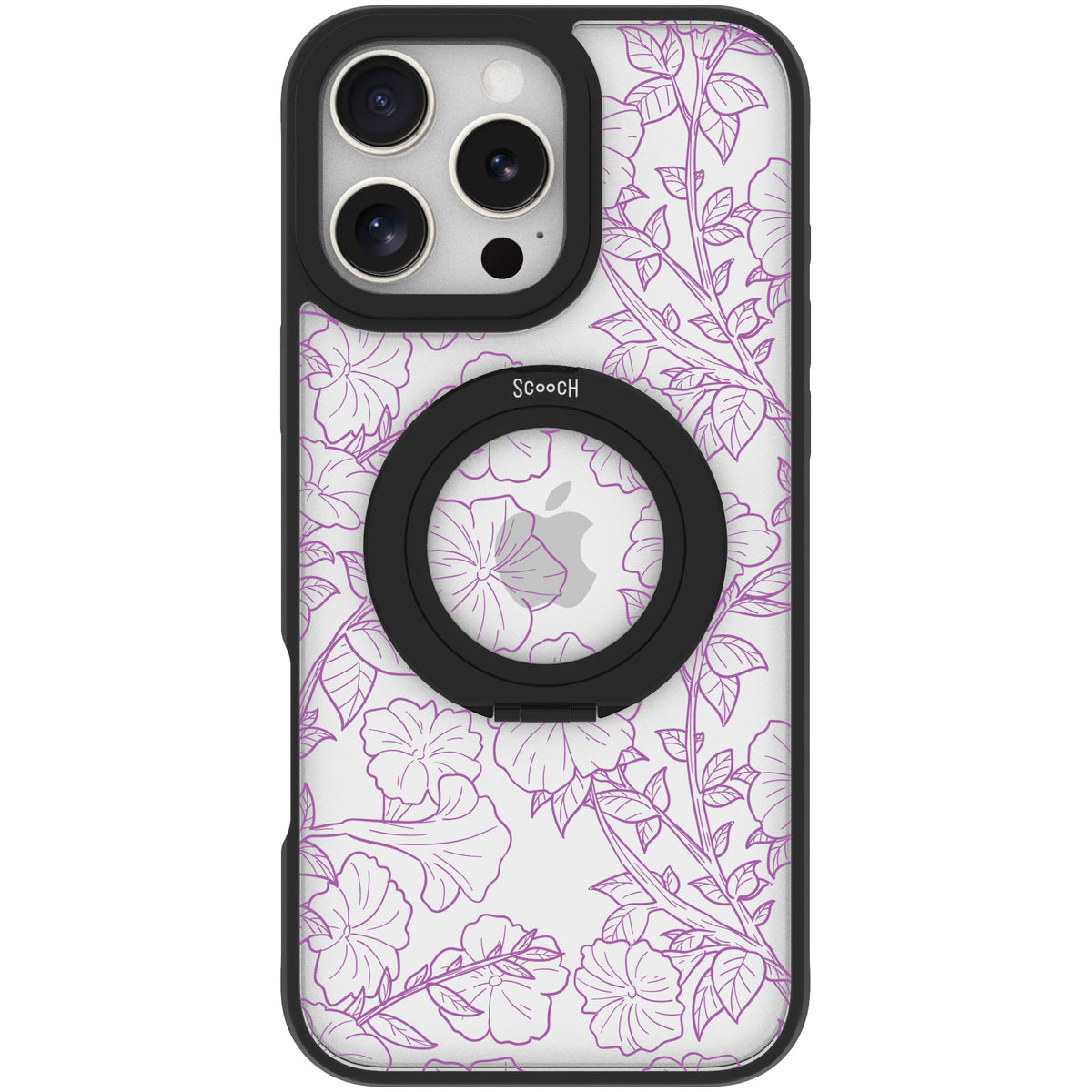 Scooch HaloCase Purple Petunias for iPhone 16 Pro Max case