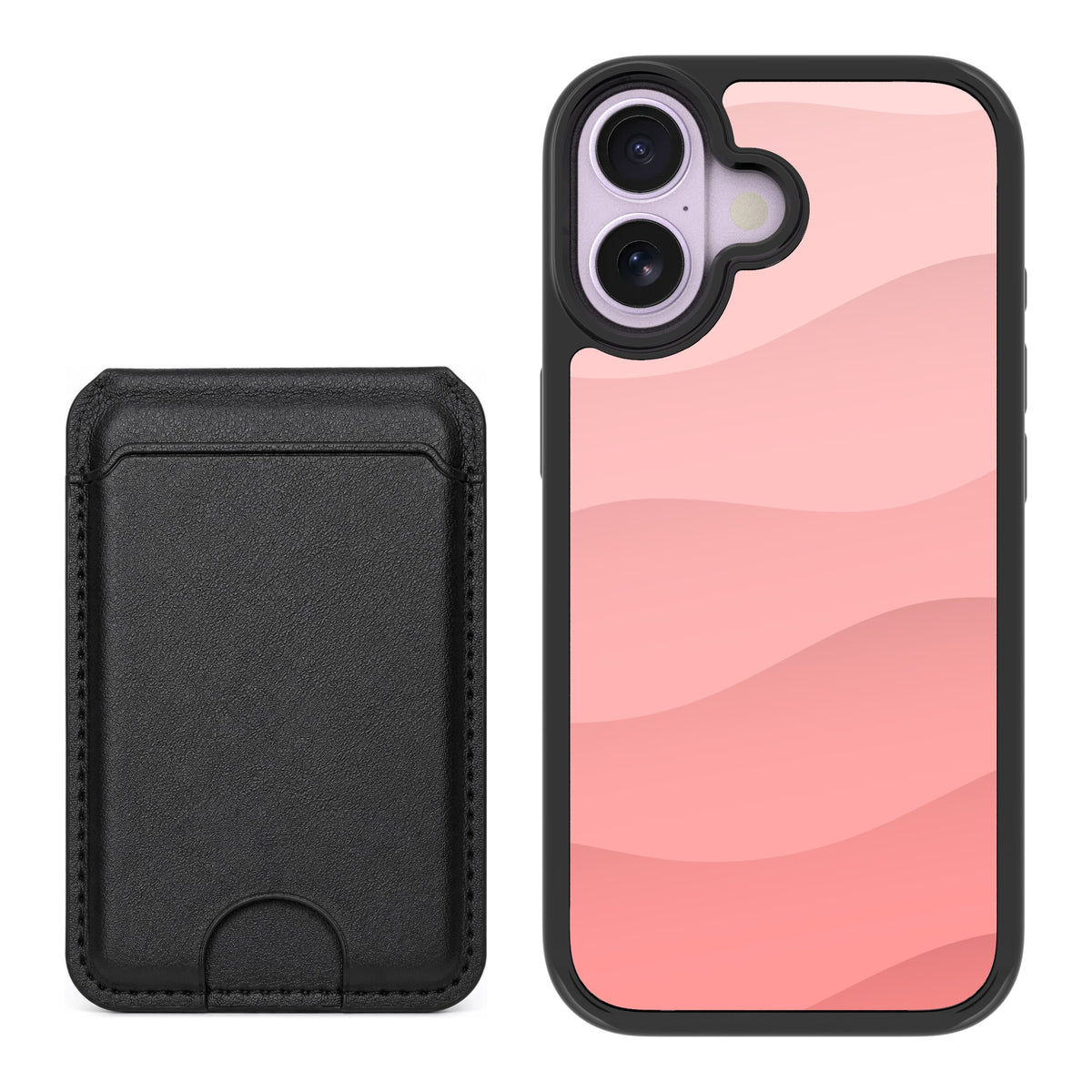 Scooch MagCase Pink Waves for iPhone 17 with Black MagWallet