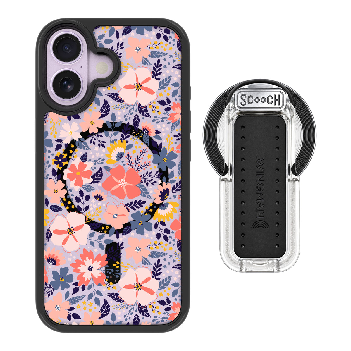 Scooch MagCase Wildflowers for iPhone 17 with MagSafe Wingback - Clear