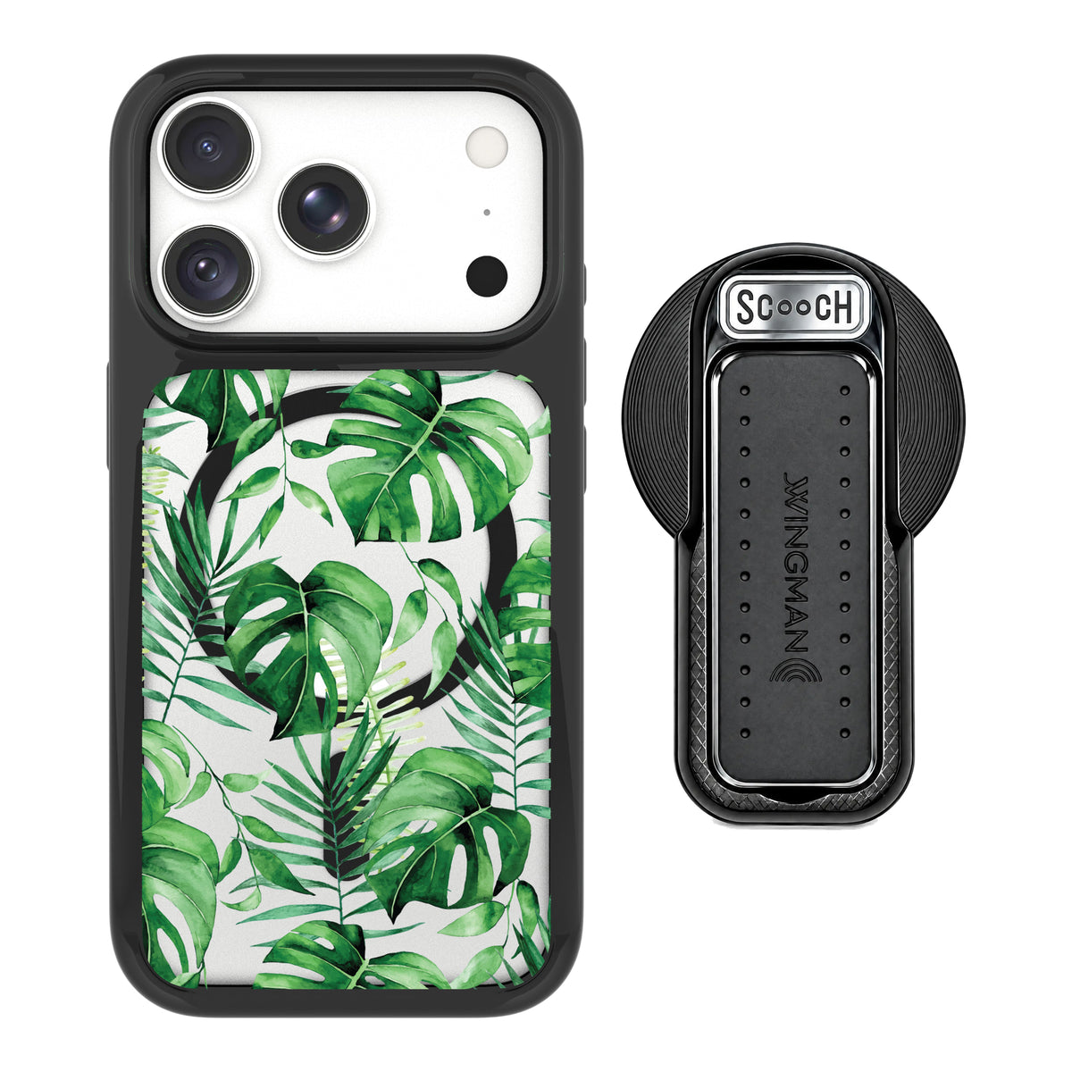 Scooch MagCase Monstera for iPhone 18 Pro Max with MagSafe Wingback - Black
