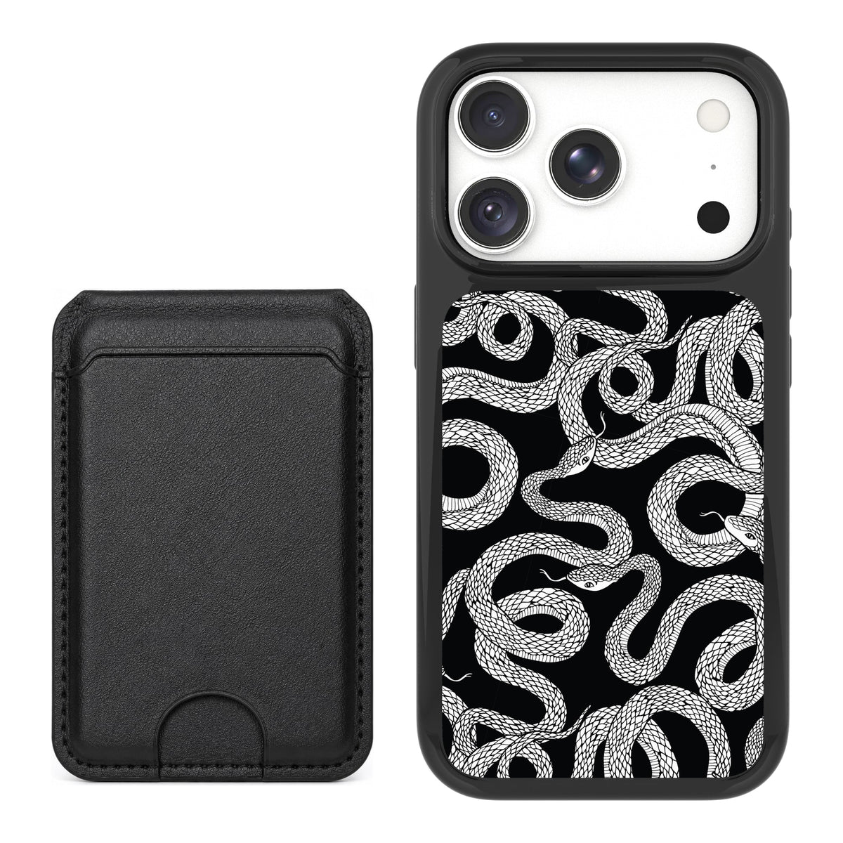 Scooch MagCase Snakes for iPhone 18 Pro Max with Black MagWallet