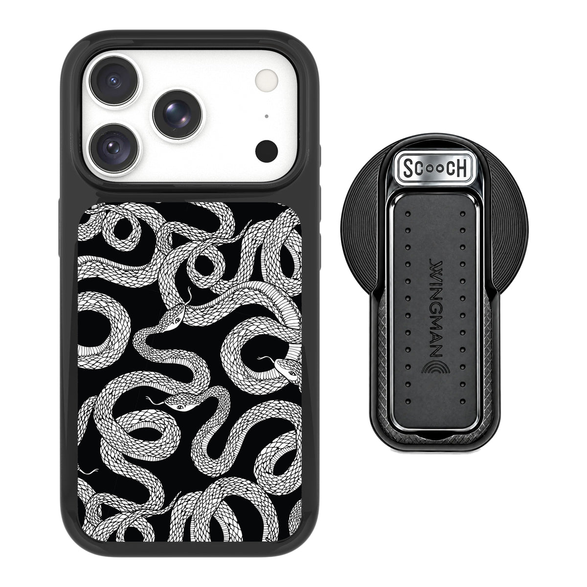 Scooch MagCase Snakes for iPhone 18 Pro Max with MagSafe Wingback - Black