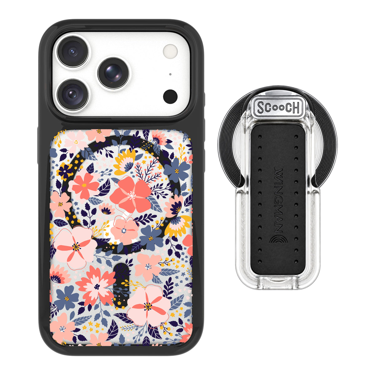 Scooch MagCase Wildflowers for iPhone 18 Pro Max with MagSafe Wingback - Clear