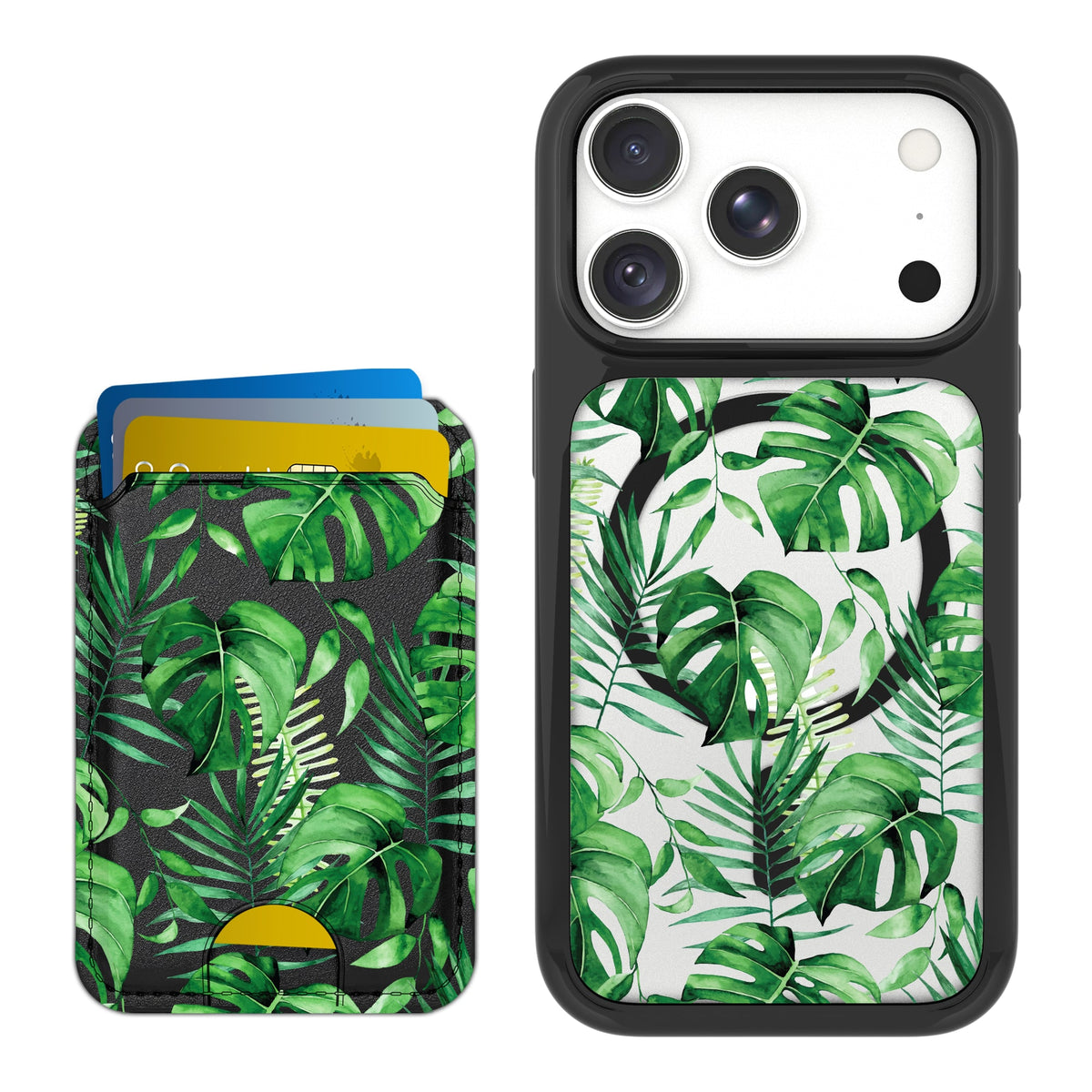 Scooch MagCase Monstera for iPhone 18 Pro with Matching MagWallet