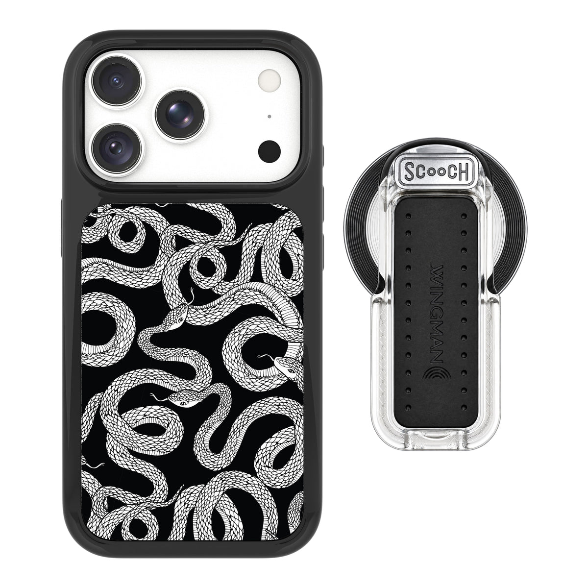 Scooch MagCase Snakes for iPhone 18 Pro with MagSafe Wingback - Clear