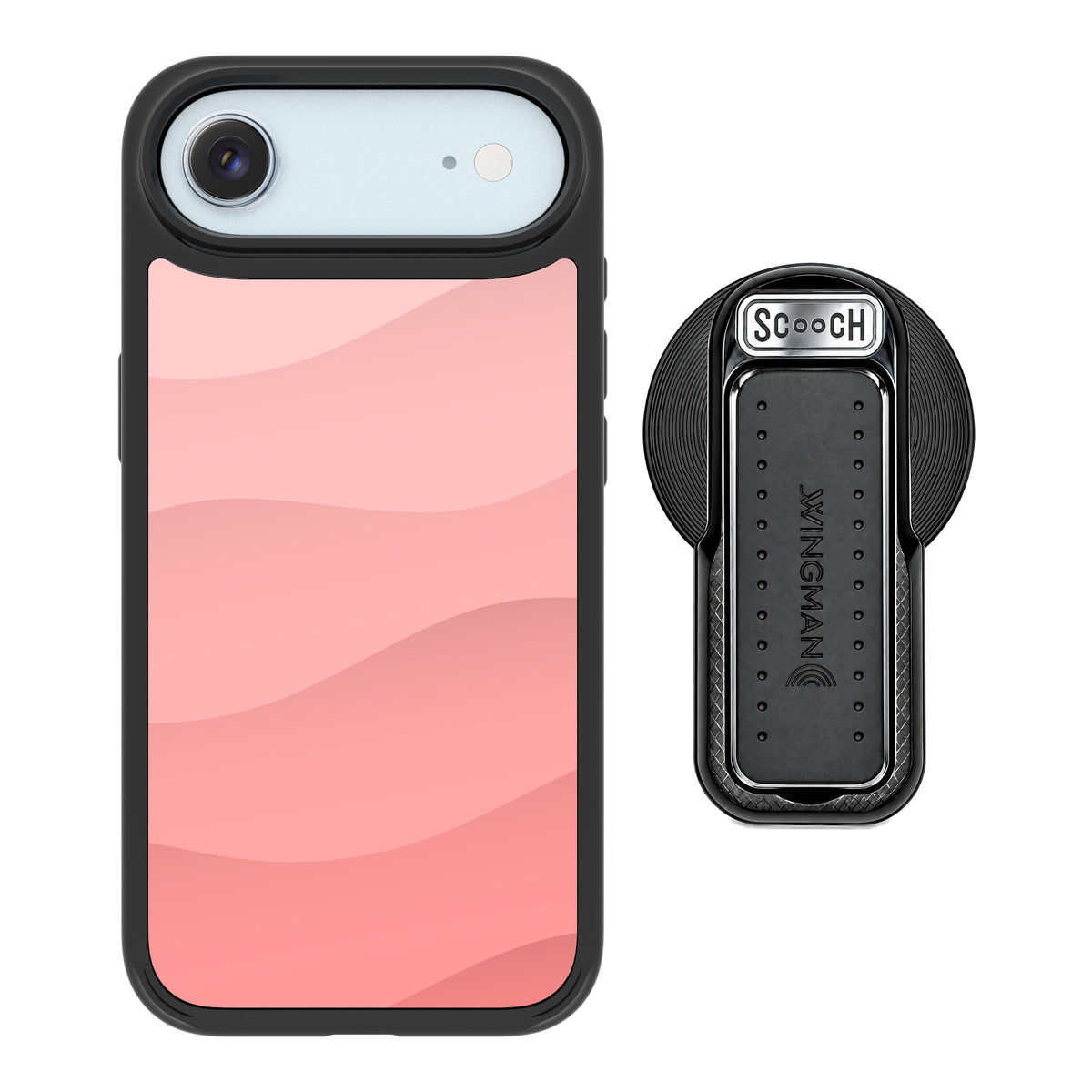Scooch MagCase Pink Waves for iPhone Air with MagSafe Wingback - Black