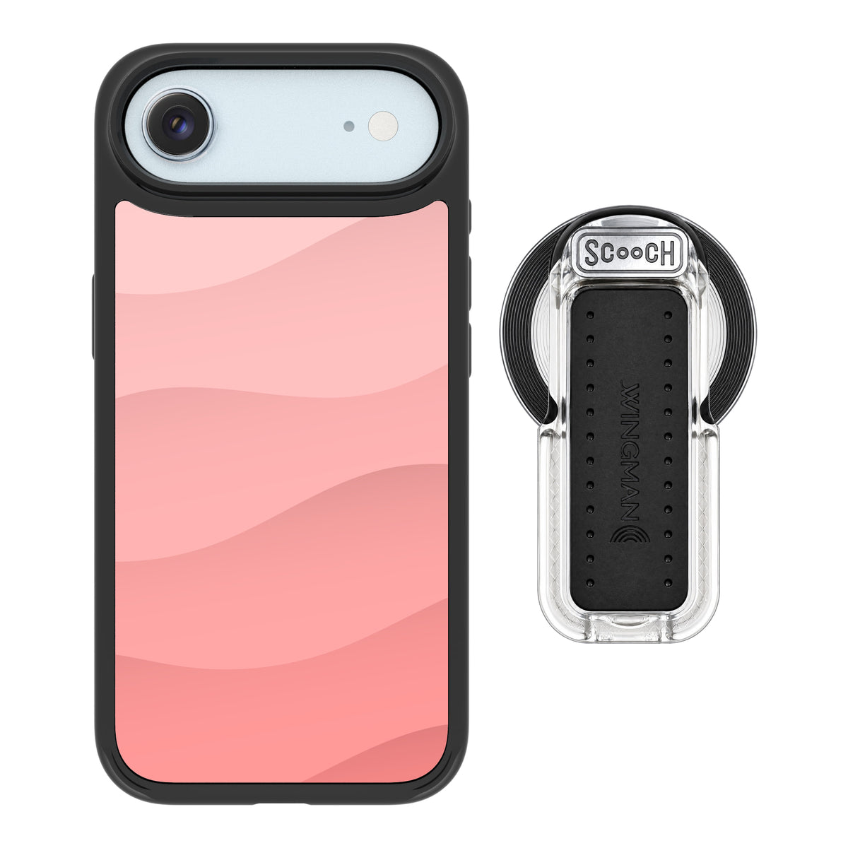 Scooch MagCase Pink Waves for iPhone Air with MagSafe Wingback - Clear