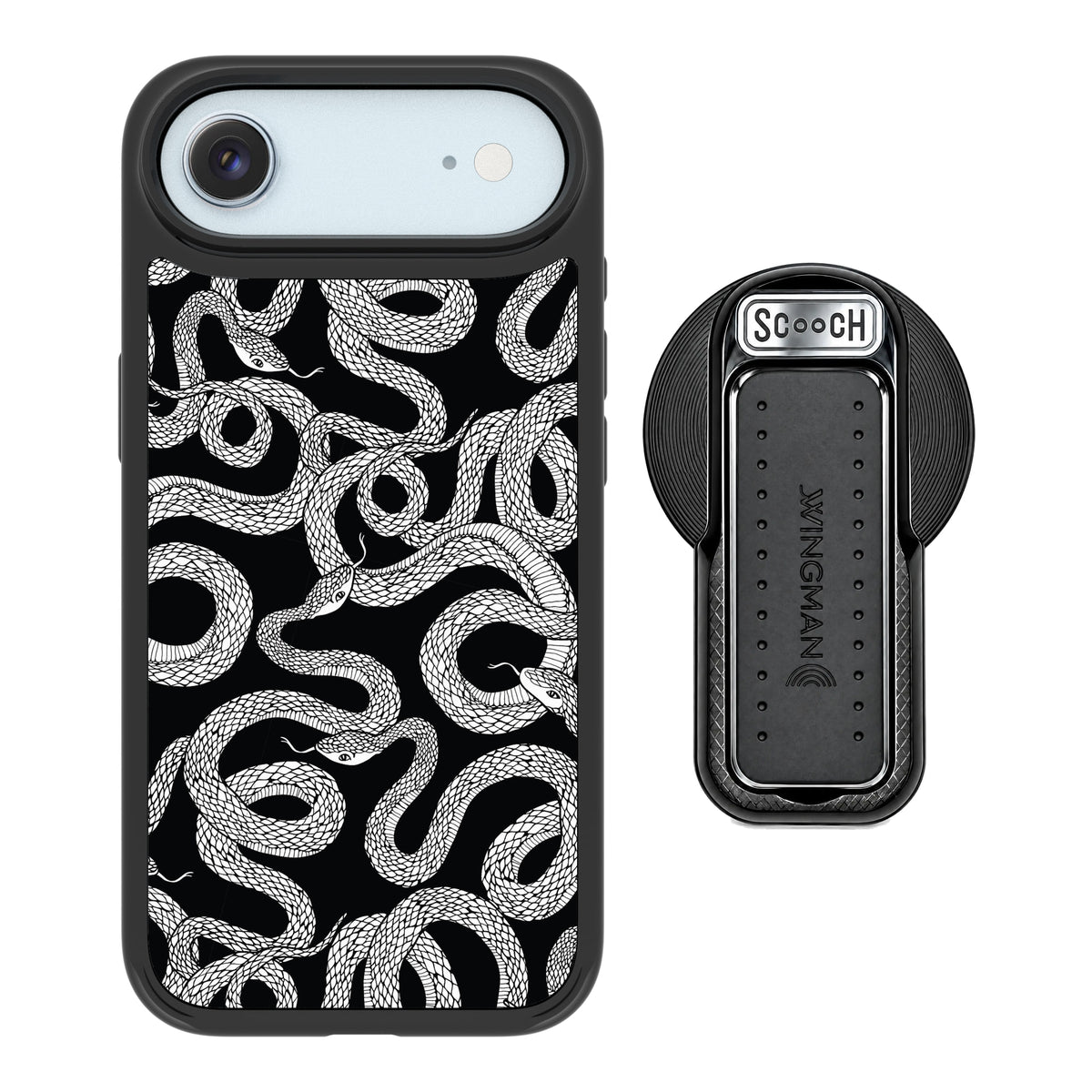 Scooch MagCase Snakes for iPhone Air with MagSafe Wingback - Black