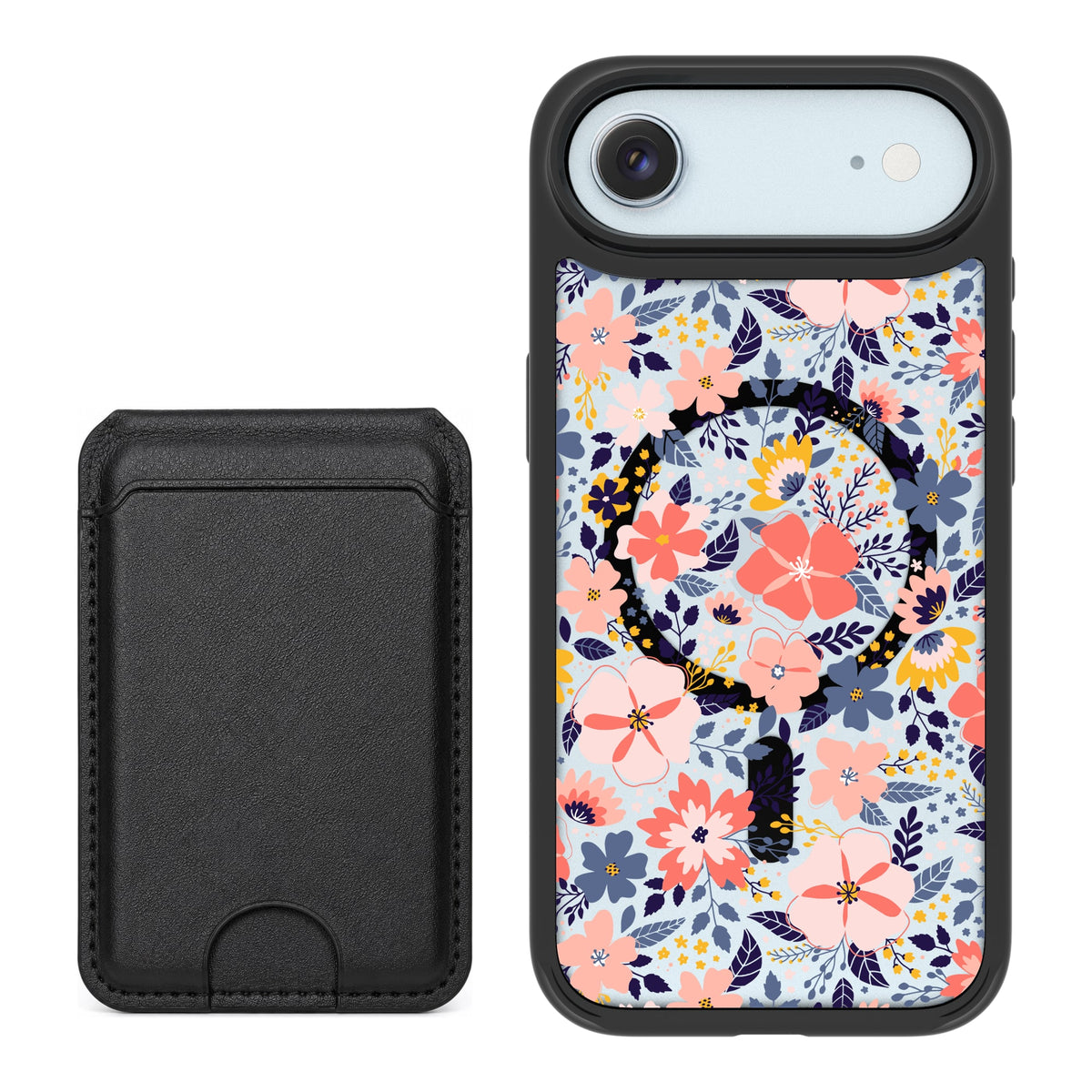 Scooch MagCase Wildflowers for iPhone Air with Black MagWallet