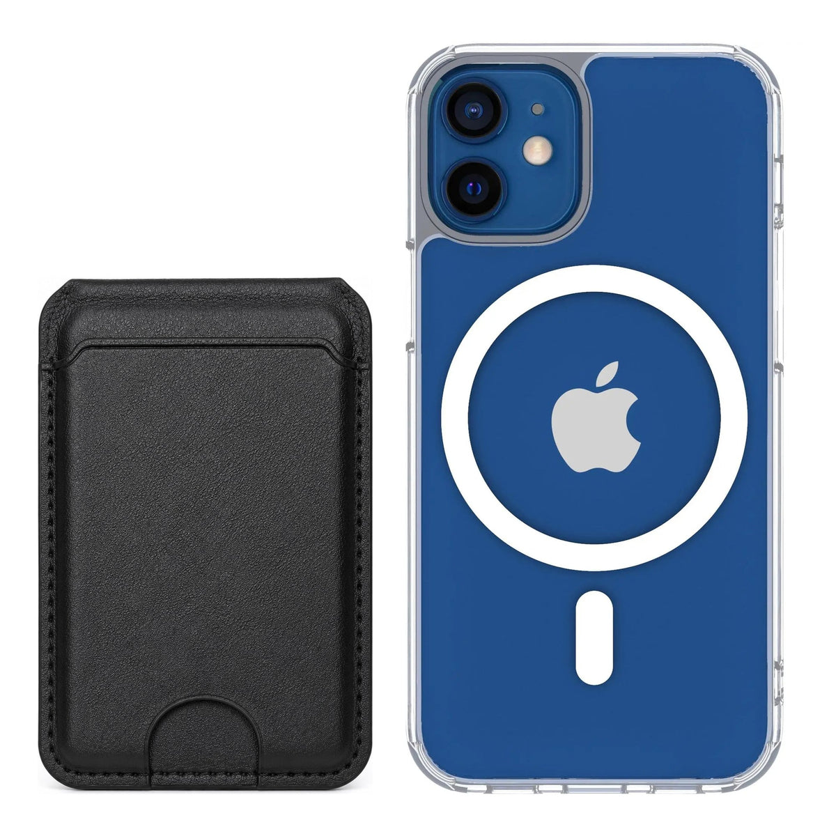 magcase-clear iPhone 12 mini Matching MagWallet Bundle with MagWallet 3.0 Black