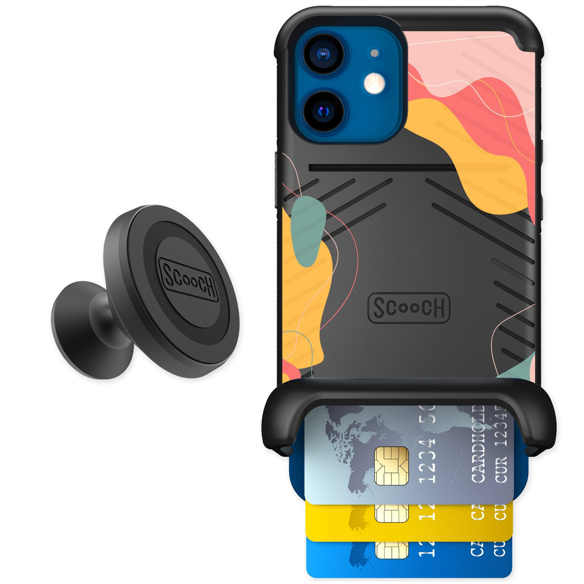 Scooch Wingmate Abstract Pastel for iPhone 12 mini — Starter Bundle