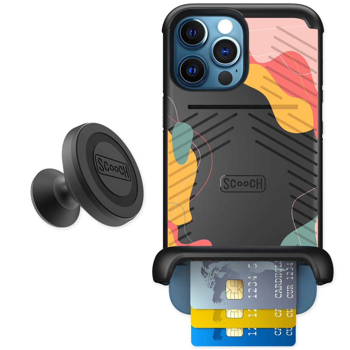 Scooch Wingmate Abstract Pastel for iPhone 12 Pro — Starter Bundle