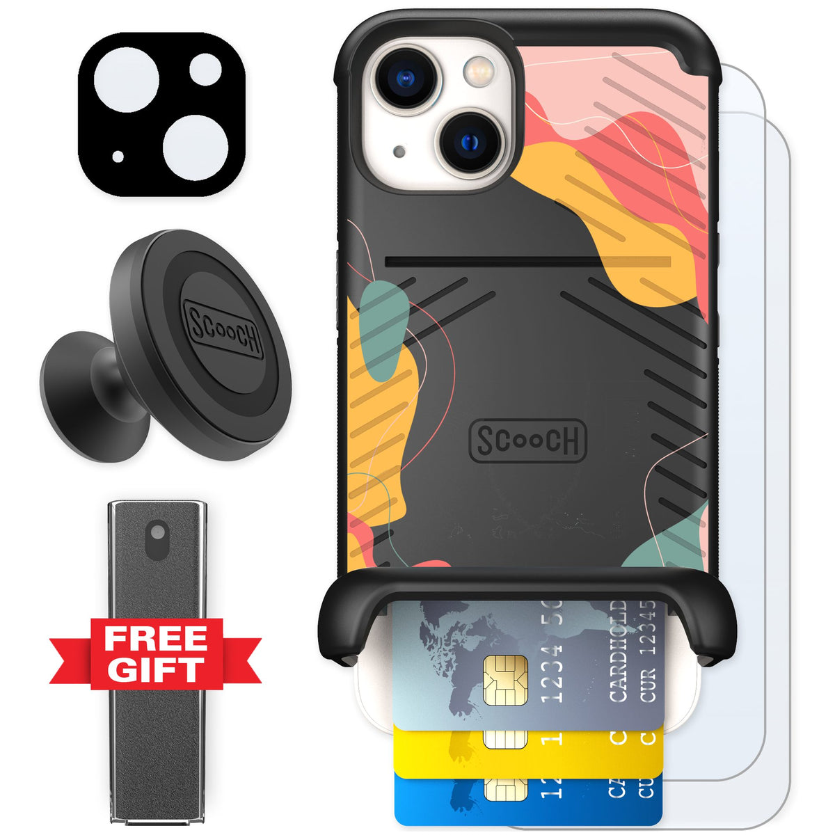 Scooch Wingmate Abstract Pastel for iPhone 13 — Defender Bundle