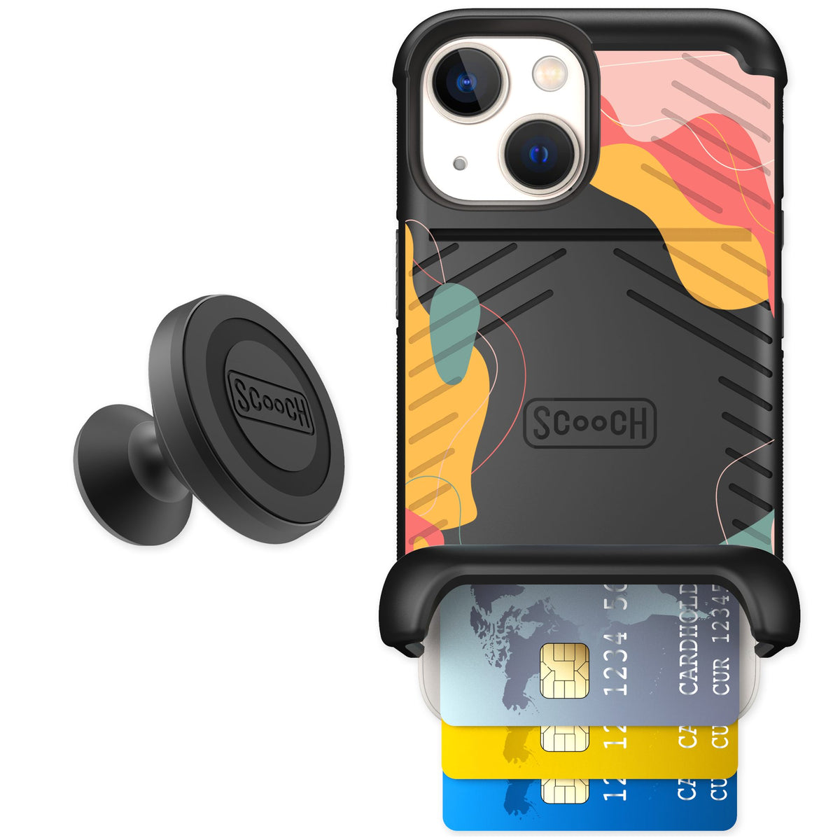 Scooch Wingmate Abstract Pastel for iPhone 13 mini — Starter Bundle