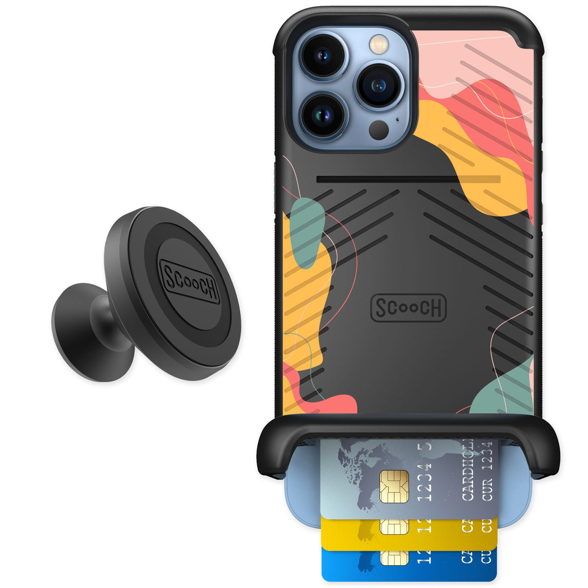 Scooch Wingmate Abstract Pastel for iPhone 13 Pro Max — Starter Bundle