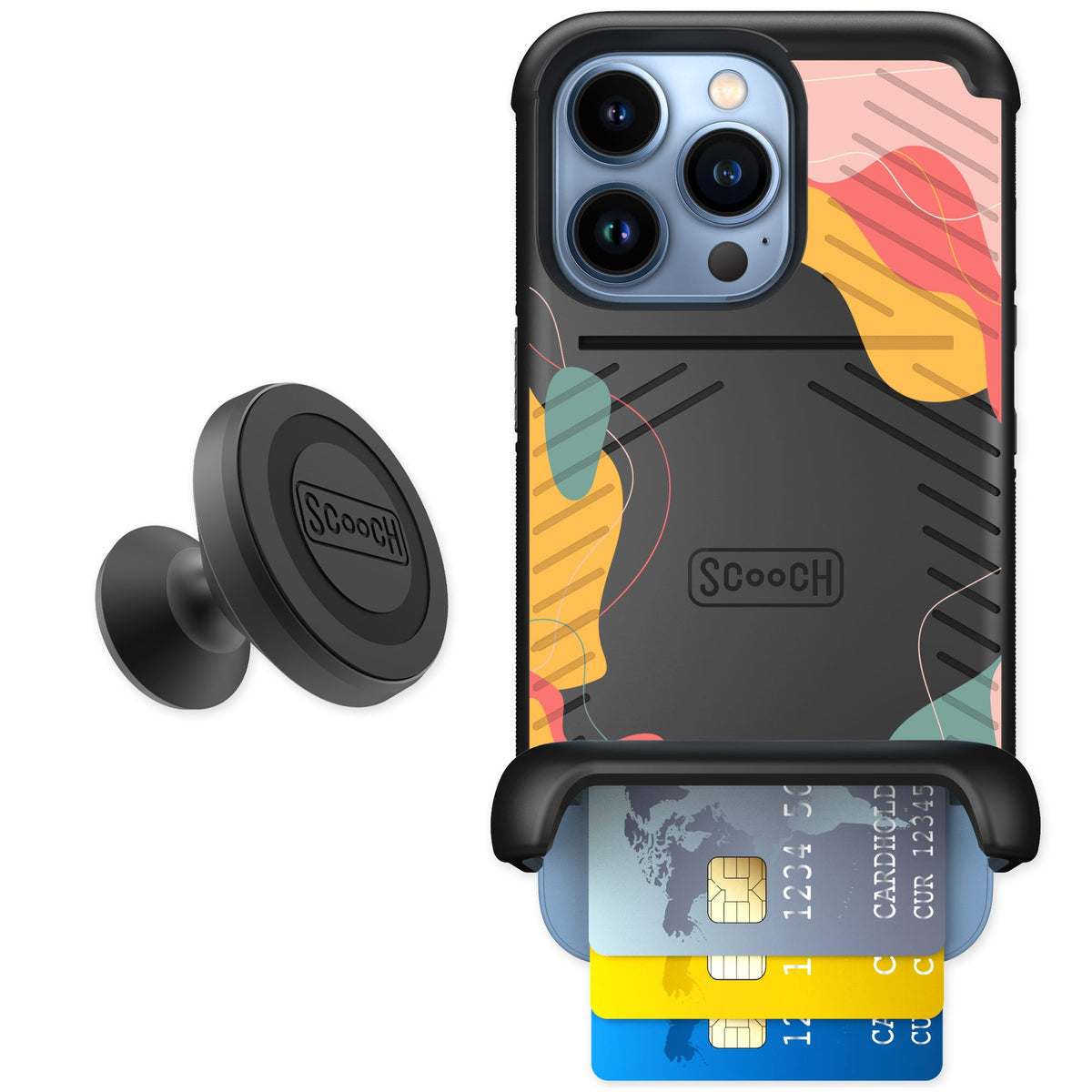 Scooch Wingmate Abstract Pastel for iPhone 13 Pro — Starter Bundle
