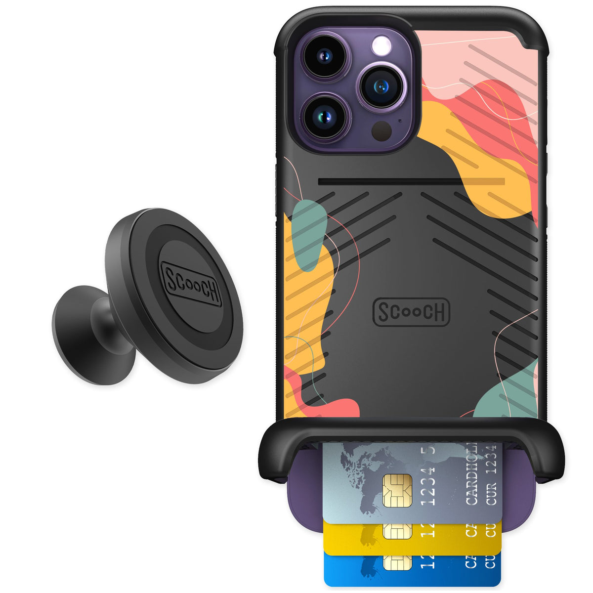 Scooch Wingmate Abstract Pastel for iPhone 14 Pro Max — Starter Bundle