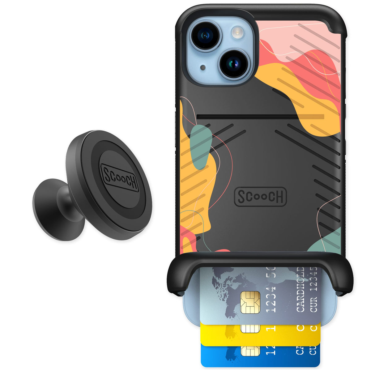Scooch Wingmate Abstract Pastel for iPhone 14 — Starter Bundle