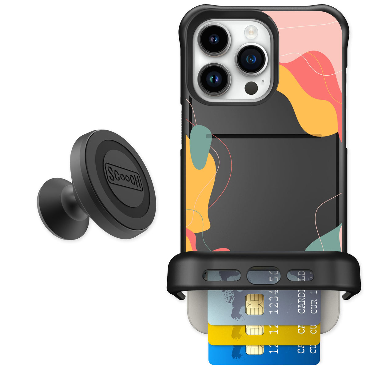 Scooch Wingmate Abstract Pastel for iPhone 15 Pro Max — Starter Bundle