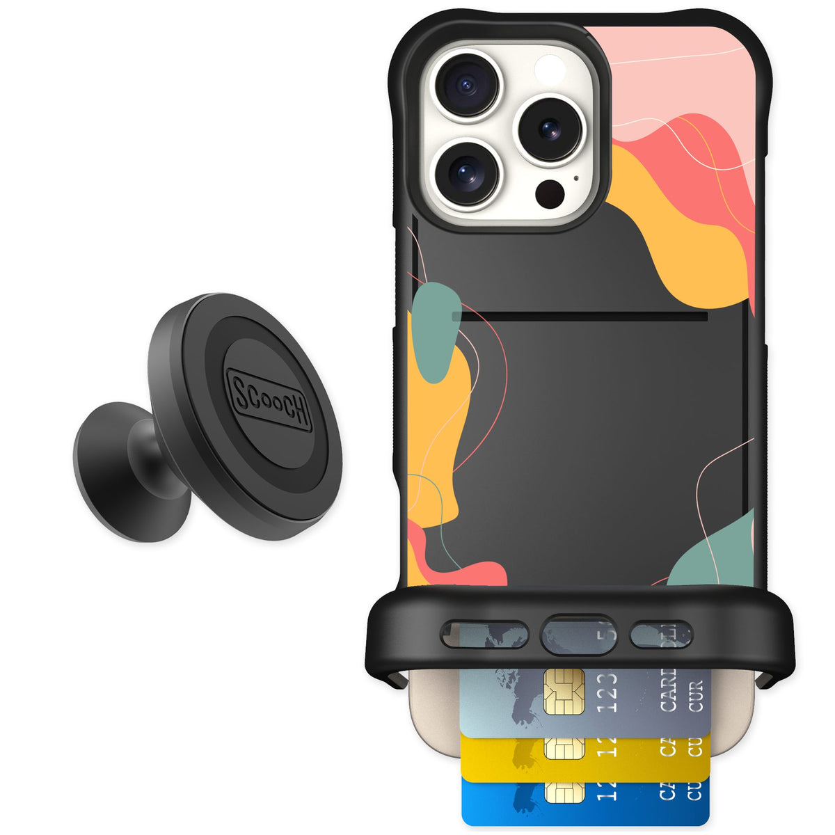 Scooch Wingmate Abstract Pastel for iPhone 16 Pro Max — Starter Bundle