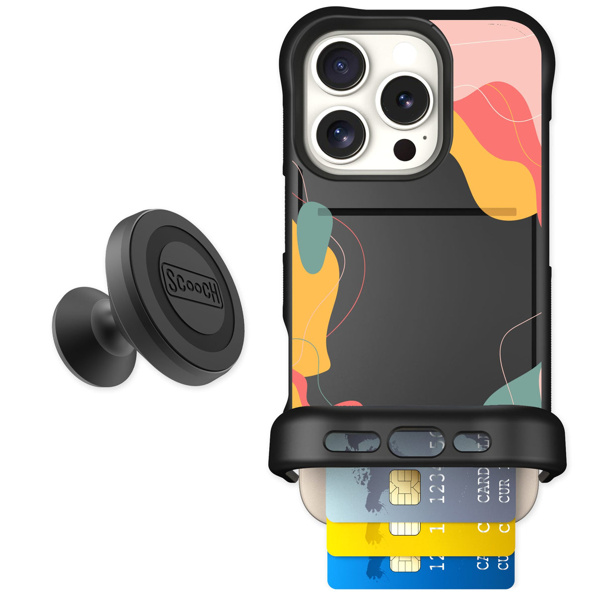 Scooch Wingmate Abstract Pastel for iPhone 16 Pro — Starter Bundle
