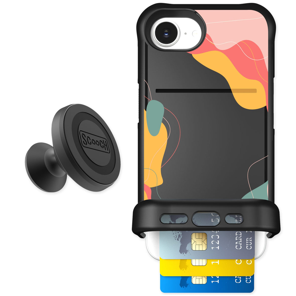 Scooch Wingmate Abstract Pastel for iPhone 16e — Starter Bundle