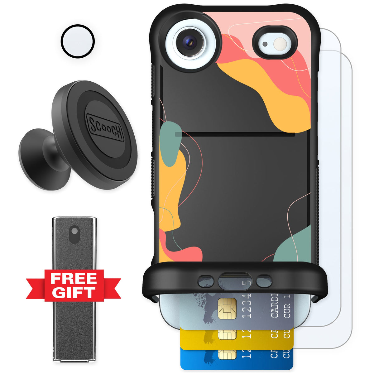 Scooch Wingmate Abstract Pastel for iPhone Air — Defender Bundle