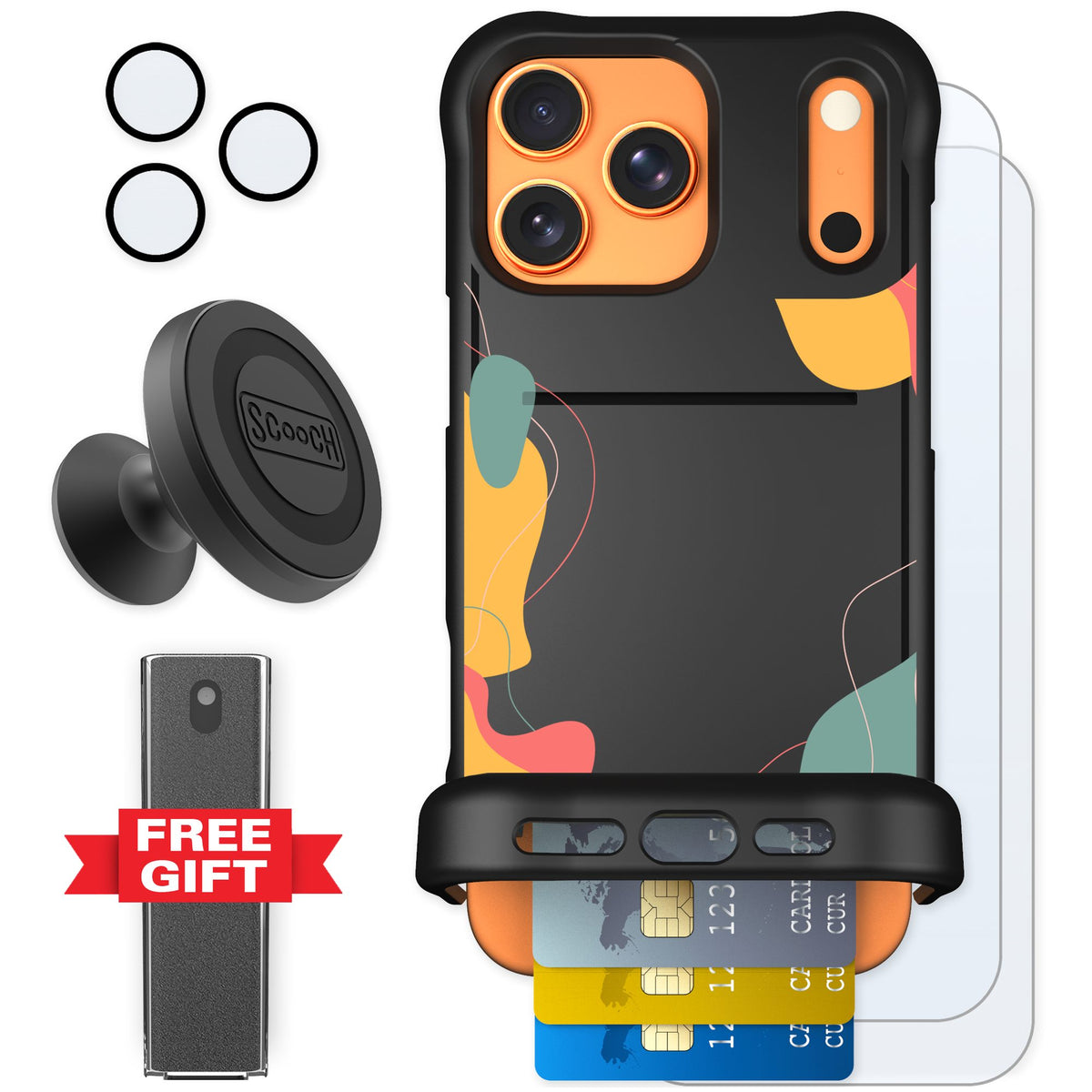 Scooch Wingmate Abstract Pastel for iPhone 17 Pro Max — Defender Bundle
