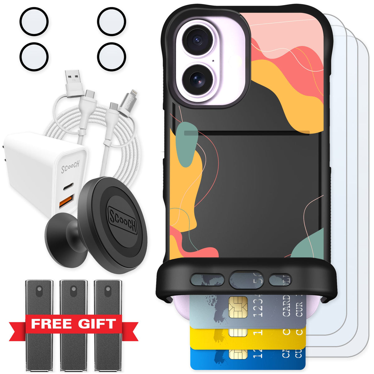 Scooch Wingmate Abstract Pastel for iPhone 17 — Ultimate Bundle