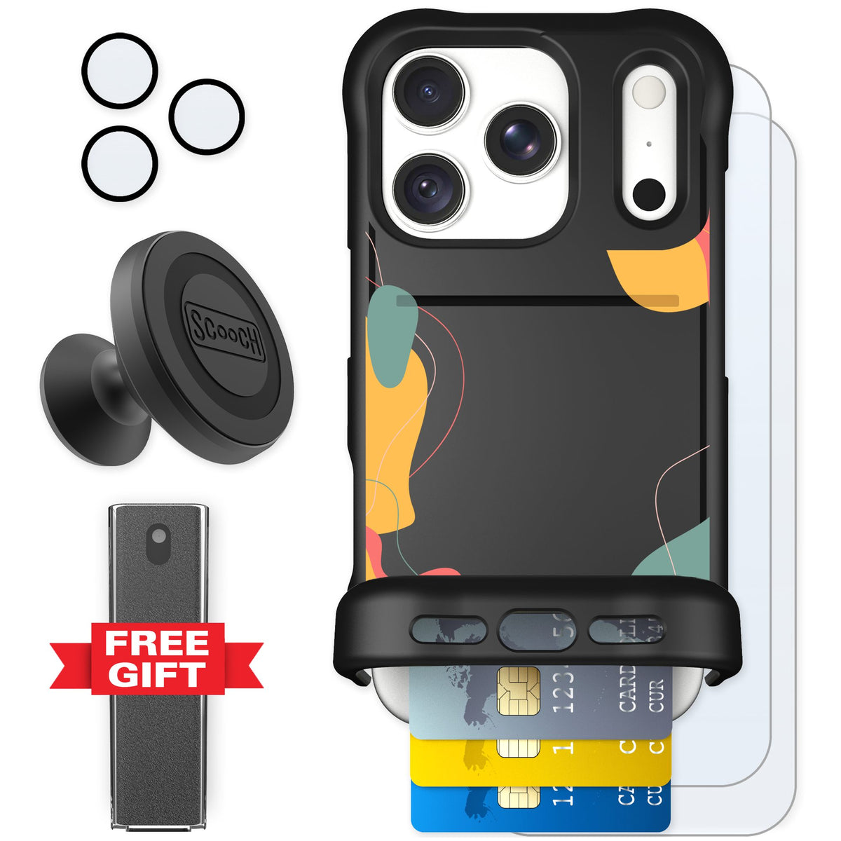 Scooch Wingmate Abstract Pastel for iPhone 18 Pro — Defender Bundle